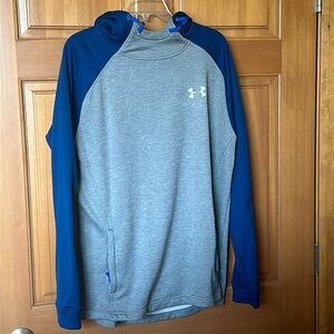 Under Armour gray and blue hoodie / mens L